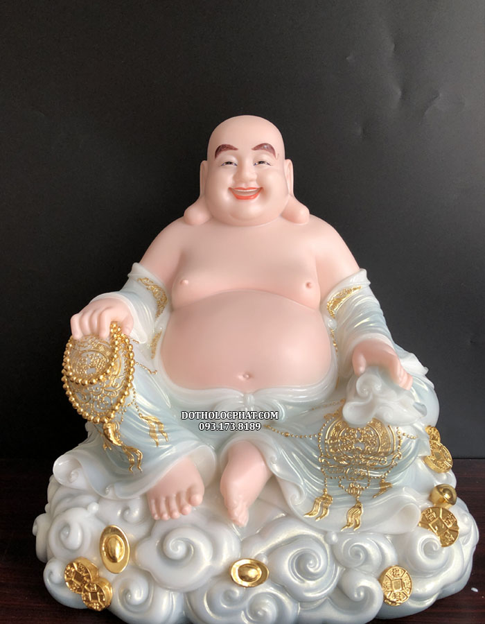 Mẫu tượng Phật Di Lặc chuỗi hạt ngự mây đẹp giá tốt nhất tại kho