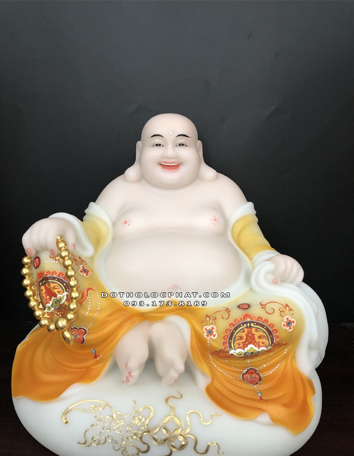 Tượng Phật Di Lặc túi tiền vẽ gấm vàng đẹp nhất
