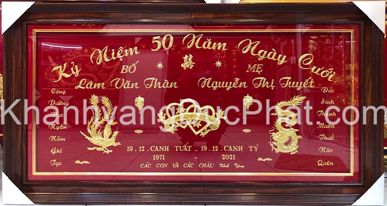 khánh vàng kỷ niệm ngày cưới