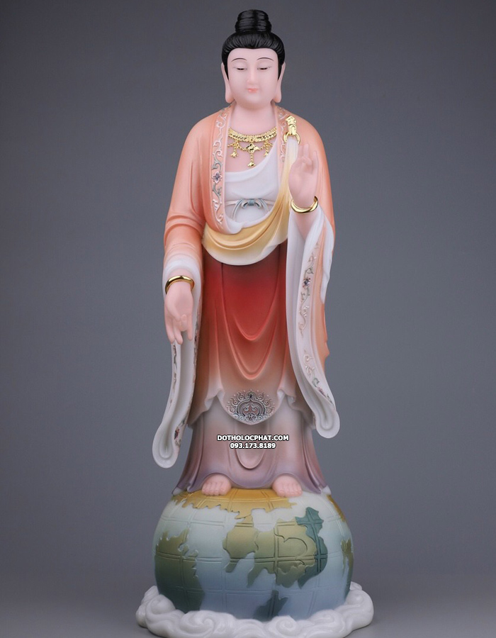 Tượng Phật Địa Mẫu Bằng Đá Khoáng Chuyển Màu DTDM-003