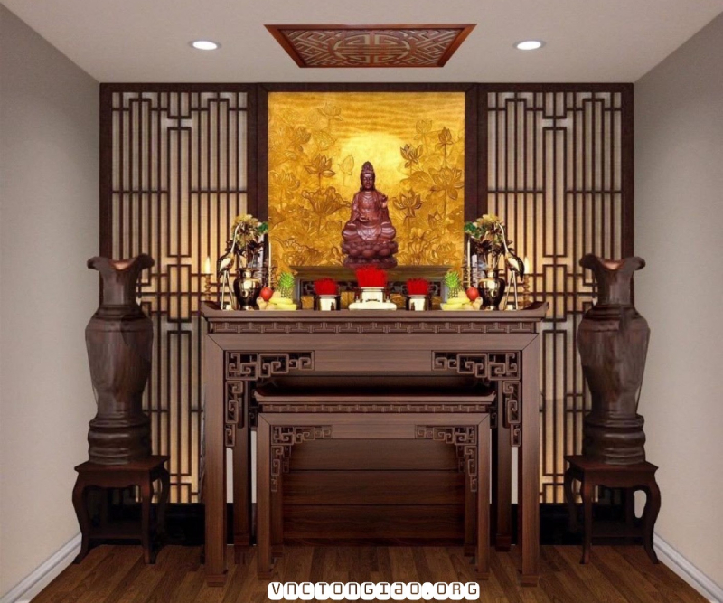 Bàn thờ Phật, Bồ Tát có thể đặt ở vị trí riêng biệt